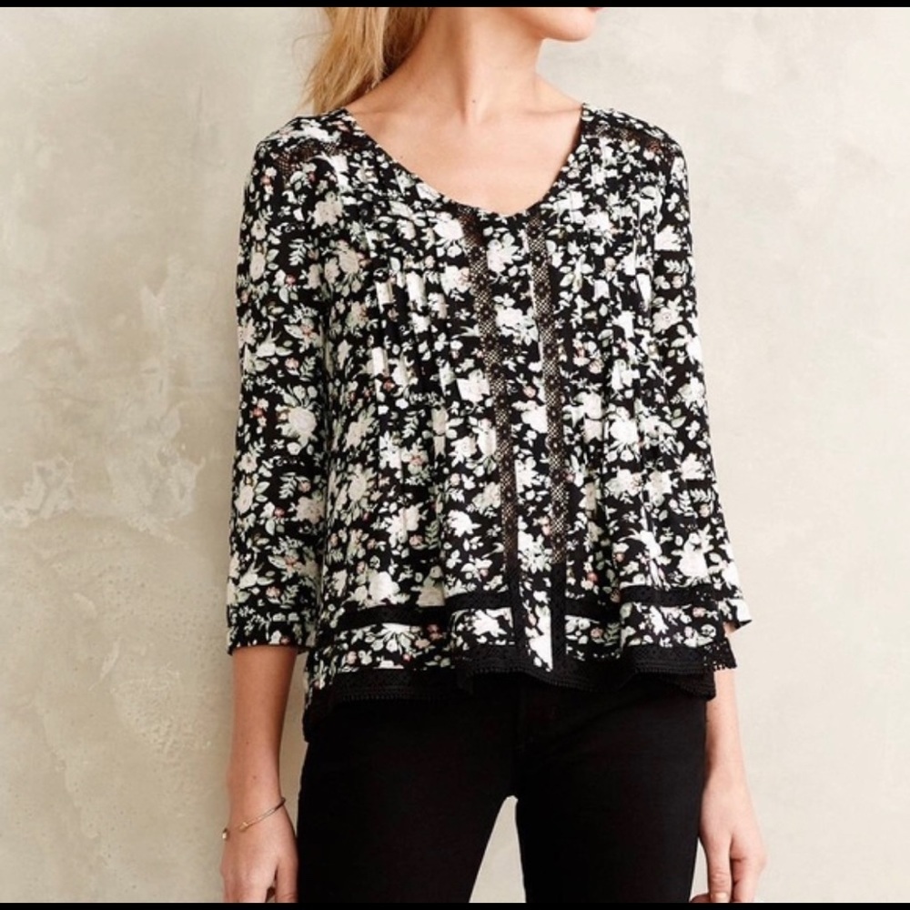 Maeve | Celyn lace trim blouse
